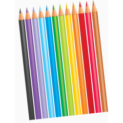 矢量手绘彩色铅笔