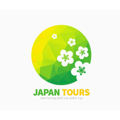 樱花旅行标志免扣素材