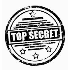 黑色英文绝密印章