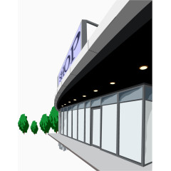 矢量手绘商店