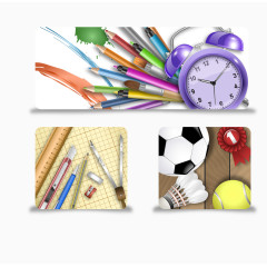 创意校园元素卡片矢量素材