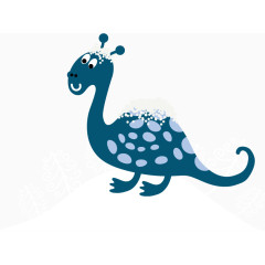 矢量蓝色雪恐龙