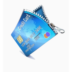 带拉链的银行卡