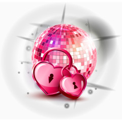炫彩舞厅彩球爱情锁