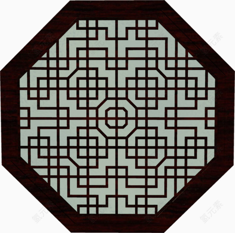 复古多边形屏风窗户