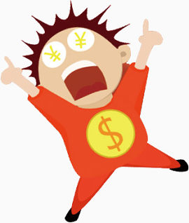 卡通金钱小人