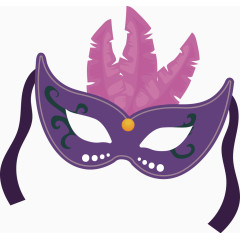紫色面具矢量图