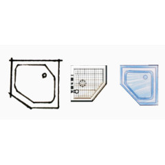 户型图彩平图手绘洁具淋浴房