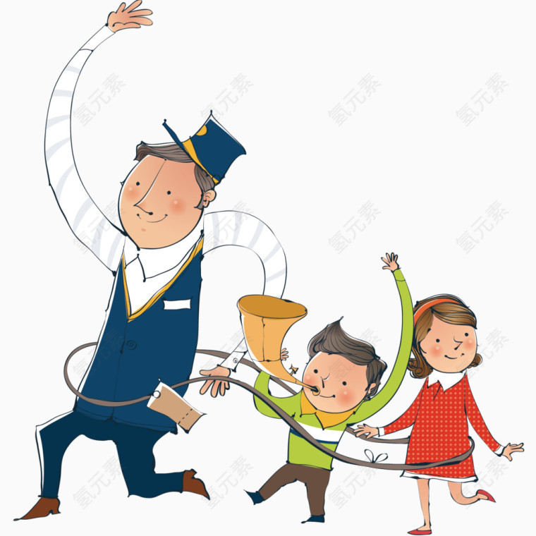 矢量一家人素材