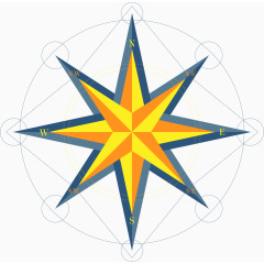 矢量手绘指南针