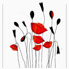 PPT背景花朵元素