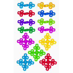 手绘盘扣卡通矢量图