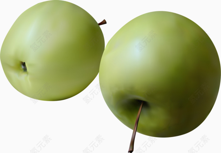 写实手绘青苹果