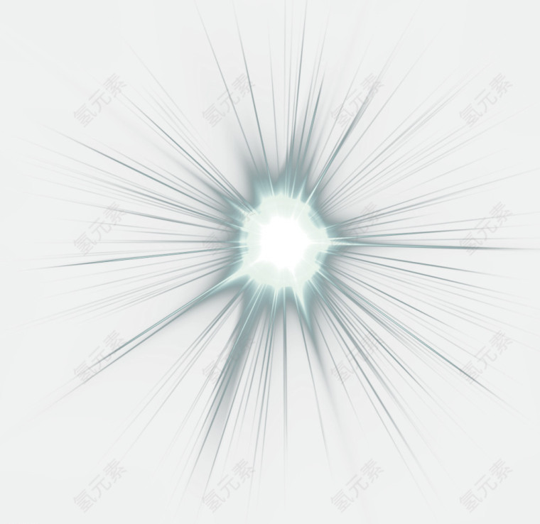 绿色清新光芒效果元素