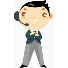 男人咨询客服素材