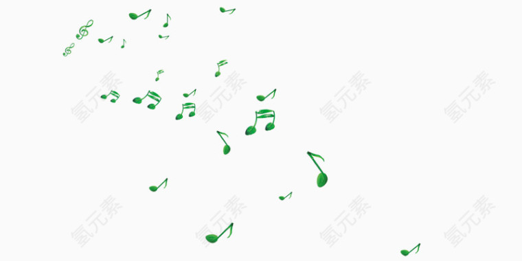 绿色音乐符号