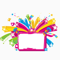 立体 彩色 方块 装饰图案 海报banner背景 星星背景