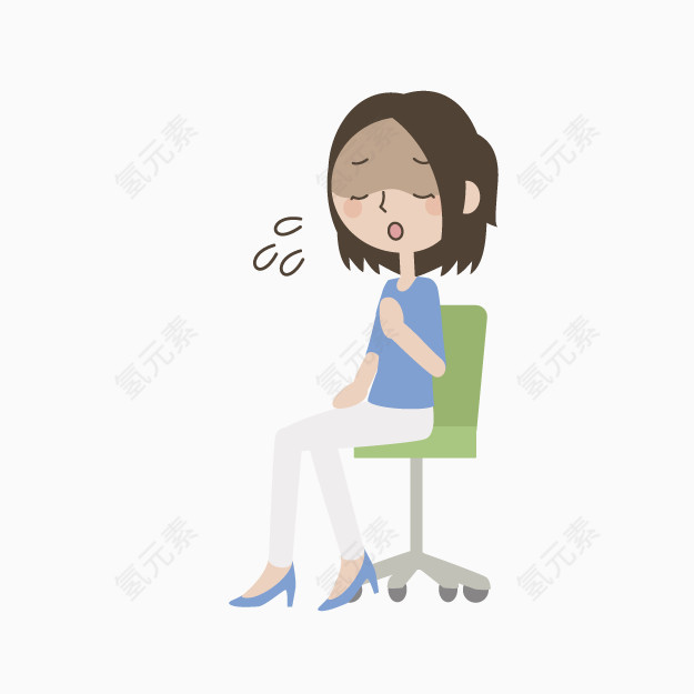 卡通生病女生