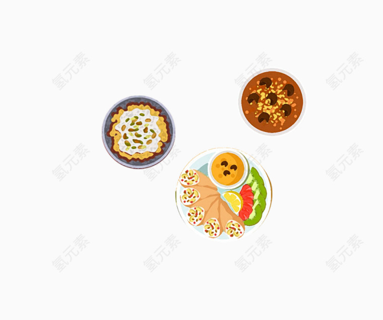 餐桌食物盘装
