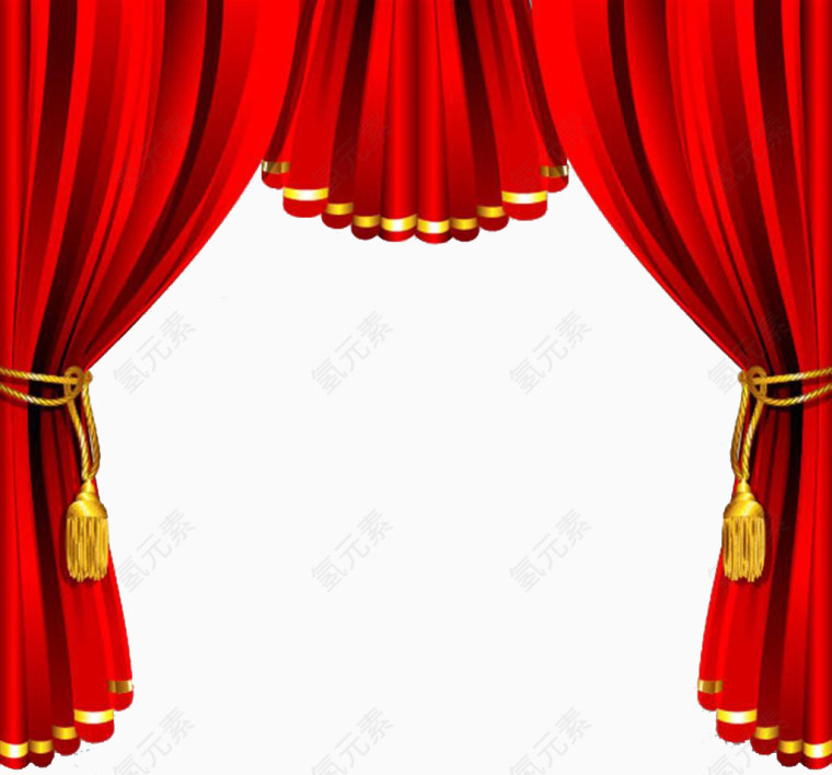 水彩手绘晚会幕布