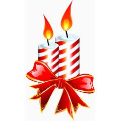 矢量手绘红色蜡烛