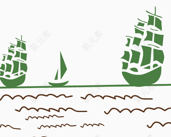海边风景矢量图
