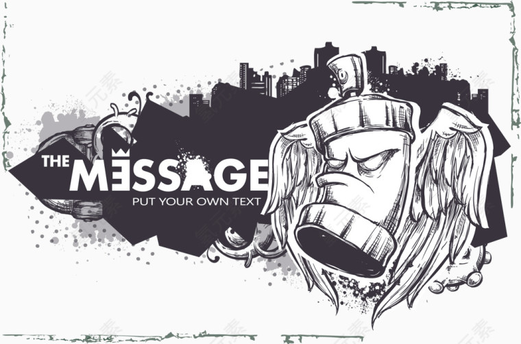 复古时尚波点潮流元素