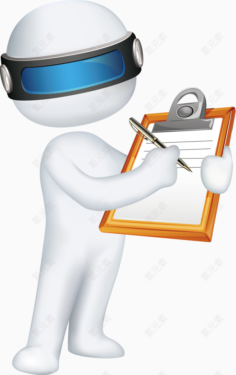 3D小人写报告