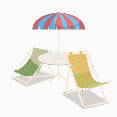 沙滩椅矢量