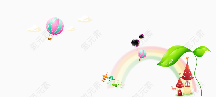 卡通漂浮素材