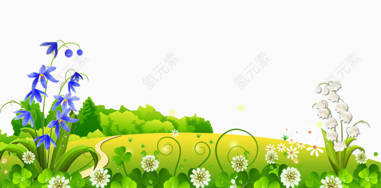 矢量高清草地背景