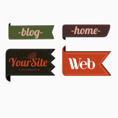 欧美彩色装饰标签