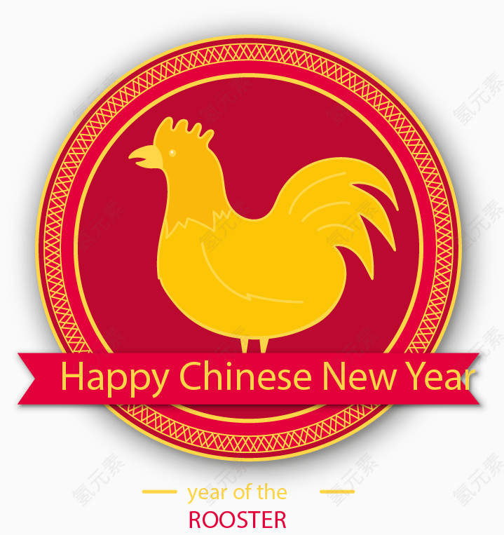 红色图表大公鸡