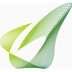 绿色渐变科幻线条