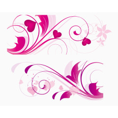 时尚花卉小鸟线条