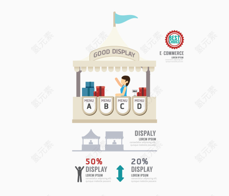 创意网络营销商务信息图矢量素材