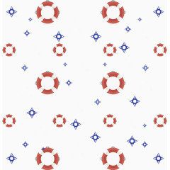 救生圈和蓝色小几何