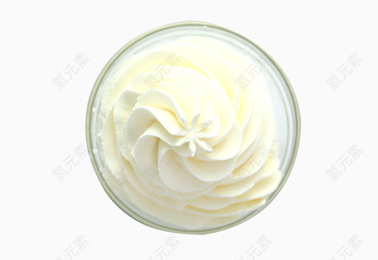 俯拍奶油裱花素材