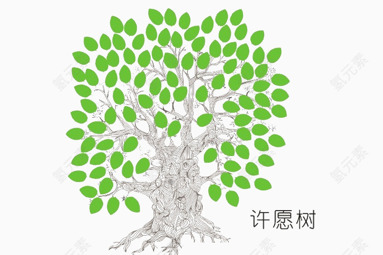 绿色许愿树
