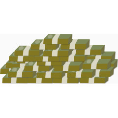矢量手绘钱堆