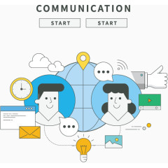 矢量时尚简约生活信息图案设计