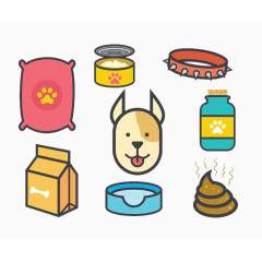 宠物狗用品和食物