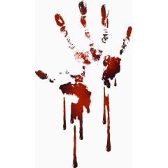 矢量红色血手印