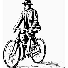 古董自行车矢量素材