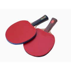 一副红色乒乓球拍