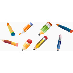 矢量小铅笔文具