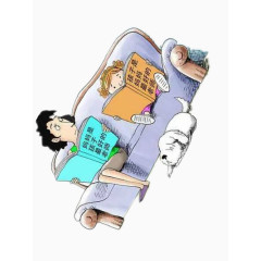 和妈妈一起看书