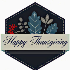 感恩节快乐元素