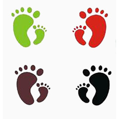 卡通可爱小脚丫