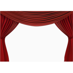 红色舞台背景拉开帷幕